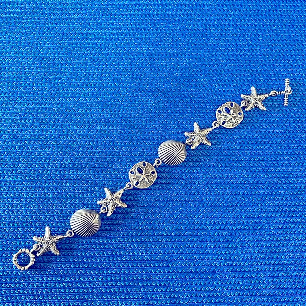 Mexican Silver Seashell Bracelet
